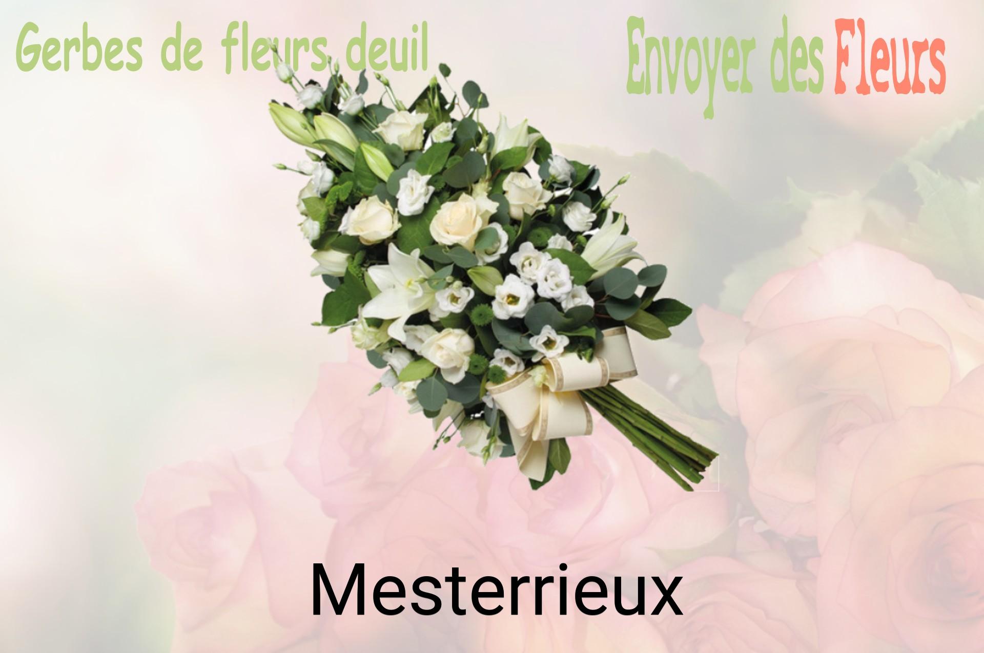 Gerbe de fleurs de deuil livrée à Mesterrieux